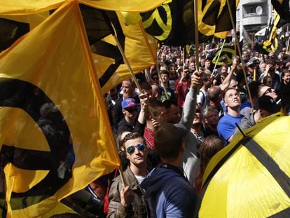 Manifestación de Movimiento Identitario, en junio de 2017 en Berlín.