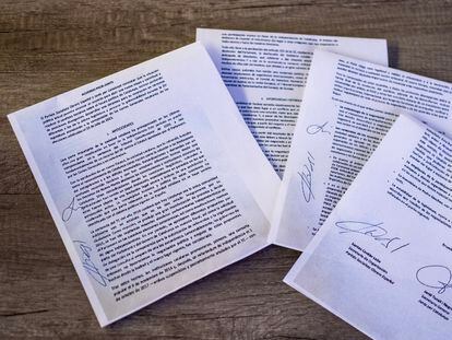 El documento del acuerdo para la amnistía firmado por el PSOE y Junts.