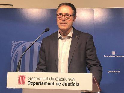 El secretario de Medidas Penales, Reinserción y Atención a la víctima de la Conselleria de Justicia, Amand Calderó, anuncia la concesión del segundo grado a los presos del 'procés'.