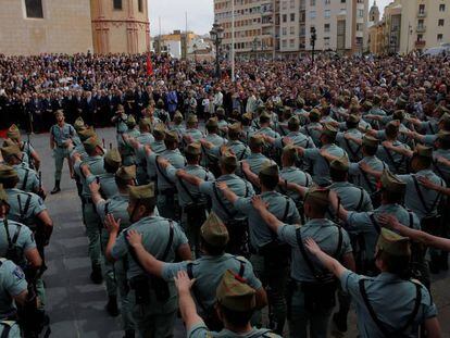 Desfile de la Legión, en Málaga.