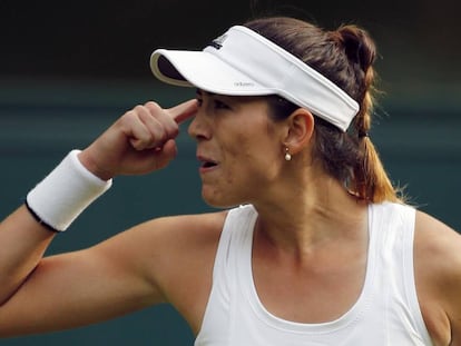 Muguruza, tras vencer a Giorgi.