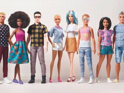 Algunos de los nuevos modelos de Barbie y Ken.