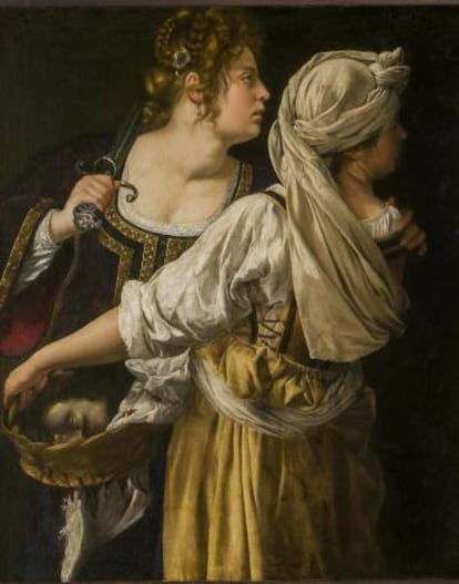 'Judith y su doncella' (1618-1619), óleo conservado en el palacio Pitti de Florencia.