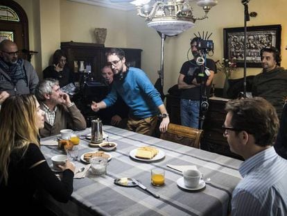 Un instante del rodaje de la nueva temporada de 'O sabor das margaridas'. En vídeo, el tráiler de la serie.