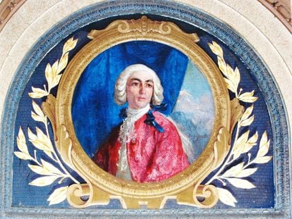 Retrato del marqués de Valdeflores, en el Salón de los Espejos del Ayuntamiento de Málaga.