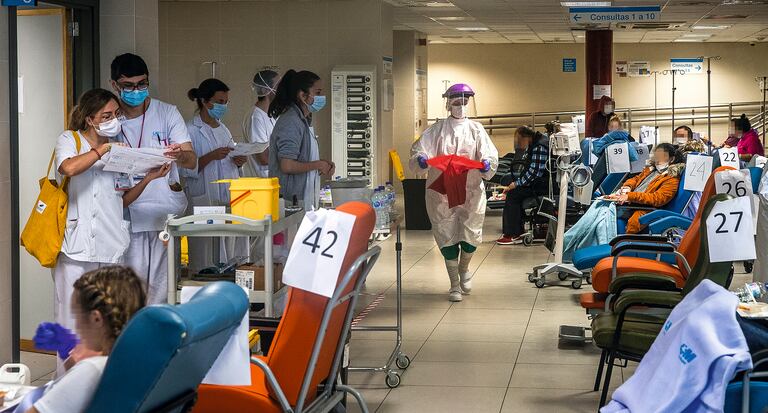 Las urgencias del Hospital de la Paz (Madrid), el 3 abril.