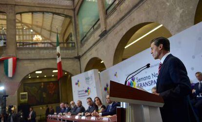 El presidente Peña Nieto, en un foro este lunes