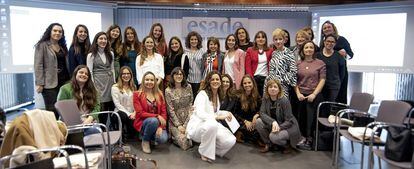 Mentoras y alumnas del programa 'Yo, jefa', este lunes en Madrid.