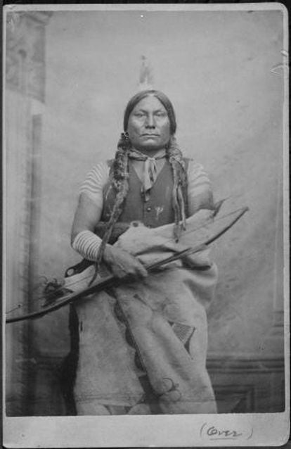 El jefe sioux Gall, en un retrato de 1881.