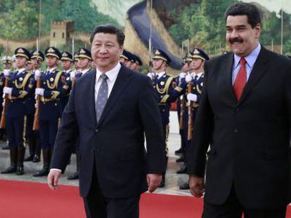 Nicol&aacute;s Maduro con Xi Jinping durante su visita a China