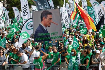 Un momento de la manifestación convocada por CSIF en Madrid este sábado.