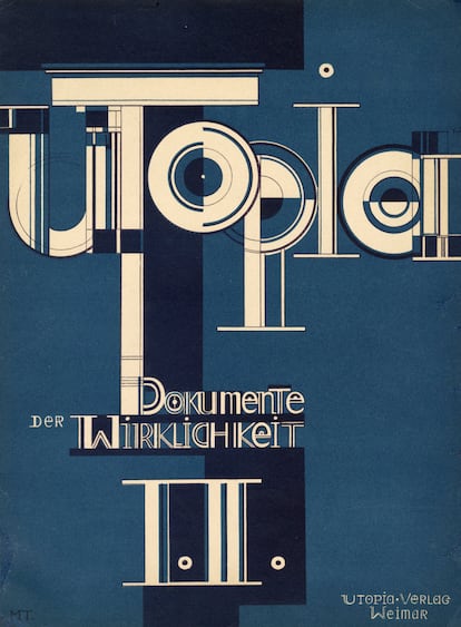 Portada de Utopía, aparecida en Weimar en 1921.