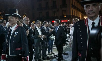 El president Mas, en un acto institucional por la Diada en Barcelona.