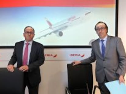 Luis Gallego y Fernando Candela, presidentes de Iberia e Iberia Express, respectivamente.