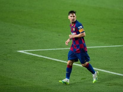 Messi, en el partido ante el Atlético.