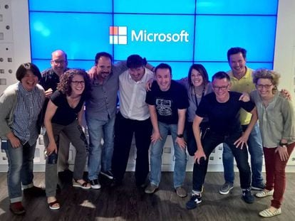 Diez de los miembros de Microsoft encargados de desarrollar a Cortana. 