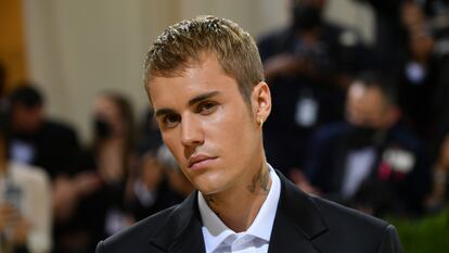 Justin Bieber en la alfombra roja de la Gala del Met 2021 celebrada en Nueva York en septiembre de 2021.