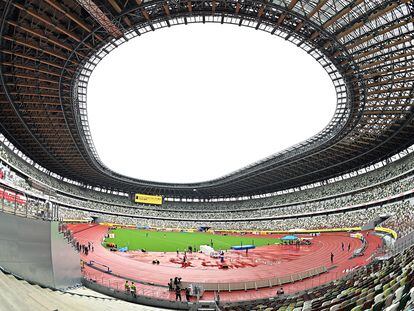 El Estadio Nacional de Tokio, sin público durante una competición de atletismo en agosto pasado.