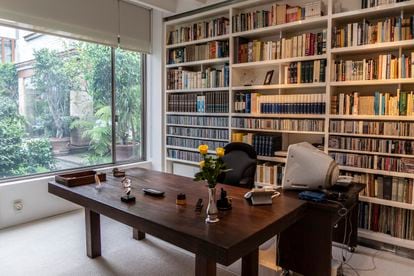 El estudio y biblioteca de Gabriel García Márquez en su casa en la colonia San Ángel de la Ciudad de México.
