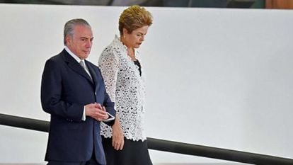 El vicepresidente Temer y la presidenta Rousseff.