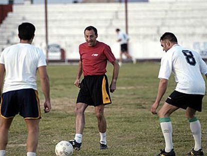 Fermín Cacho, durante un entrenamiento del Iliturgi.