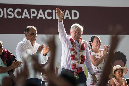 López Obrador este viernes en Guerrero.
