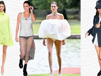 ‘Olvidarse’ los pantalones, el truco de estilo favorito de Kendall Jenner