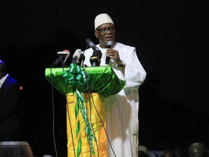 Ibrahim Boubacar Keita, este viernes en Bamako (Malí).