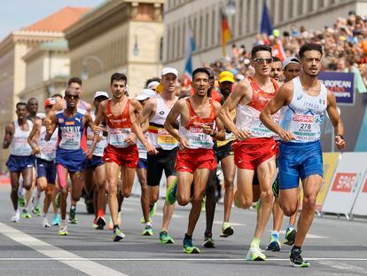 Prueba de marathon, este lunes, en Múnich.