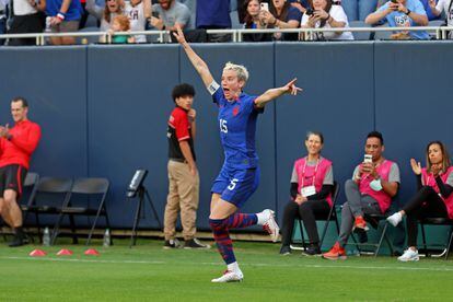 Megan Rapinoe celebra un gol de Estados Unidos en un partido contra Sudáfrica, el pasado 24 de septiembre.