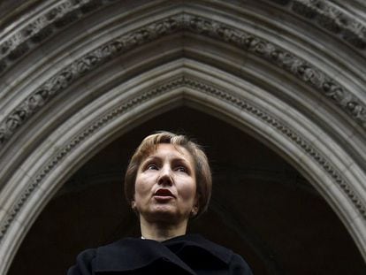 Marina Litvinenko, viuda del espía asesinado, en Londres.