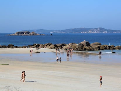 La playa de La Lanzada, entre el O Grove y Sanxenxo, en Potevedra. 