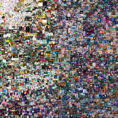  los primeros 5.000 días'), el collage de 5.000 imágenes de Beeple.