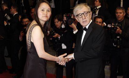 Woody Allen y Soon-Yi Previn, en Cannes.