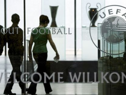 Imagen de archivo de la sede de la UEFA.
