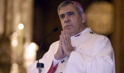 El arzobispo de Granada, Francisco Javier Martínez Fernández, durante un acto religioso.