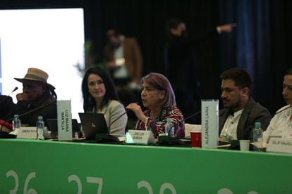 La investigadora Luz Marina Mantilla durante el encuentro 'Desafío de la sostenibilidad y el medio ambiente'.