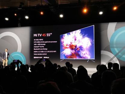 Anuncio de Xiaomi en Madrid de la llegada a España de sus televisores inteligentes.
 