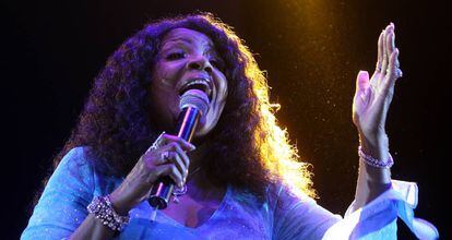 Gloria Gaynor durante su actuaci&oacute;n de ayer en Madrid.