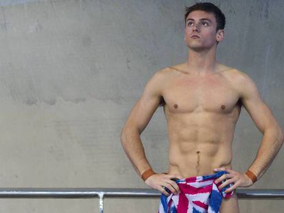 Tom Daley en un momento de la competición, el pasado mes de mayo, en el campeonato europeo de salto celebrado en Londres.