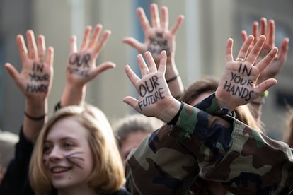 Manifestación en febrero de 2019 a favor de la protección del medio ambiente