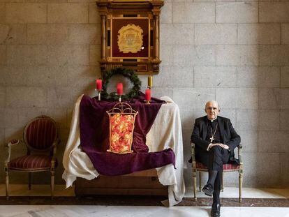 El cardenal Carlos Osoro, a finales de diciembre en el arzobispado de Madrid.