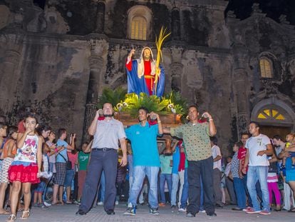 Una procesión durante el Domingo de Ramos, en Nicaragua, en 2016.