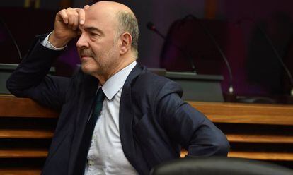El comisario de Asuntos Económicos, Pierre Moscovici, en Bruselas este miércoles.