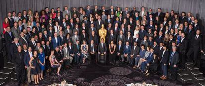 Los asistentes al almuerzo en honor a los nominados al Oscar.