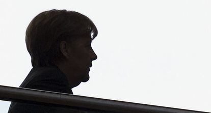Angela Merkel en un evento pol&iacute;tico organizado el 7 de febrero en Alemania