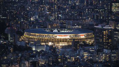Panorámica exterior del  Estadio Nacional de Tokio, hace una semana.