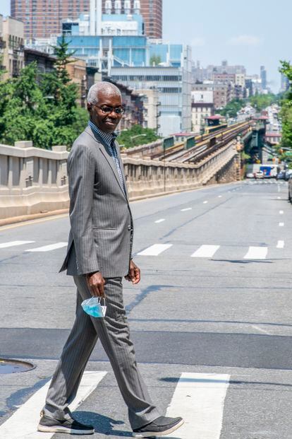 El filósofo Souleymane Bachir Diagne en Nueva York, el pasado 2 de julio.