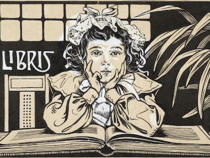 Ex-libris (Bebé Emma, 1904).