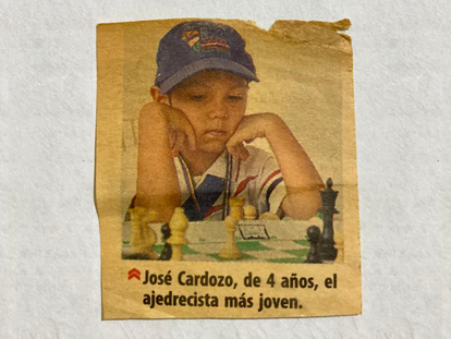 José Gabriel Cardozo, el ajedrecista más joven de Colombia.